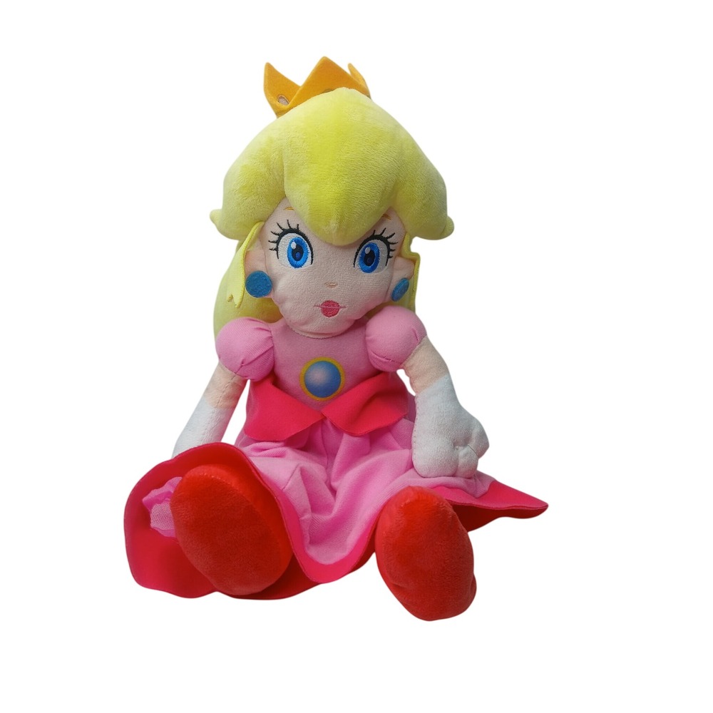 Nintendo Princess Peach Plush Kids‎ 18" Pink Super Mario Stuffed Toy 2022
